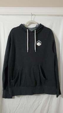 Liquid Force Logo Pullover Hoodie Charcoal Grey Size Large